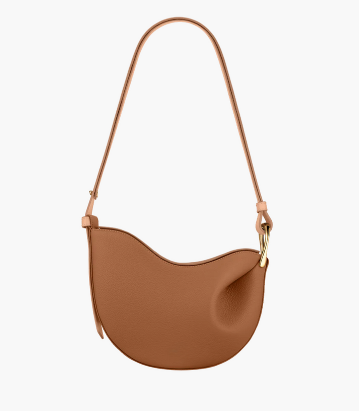 Tote Bag Damen Vegan – Große Schultertasche aus Kunstleder in Cognac