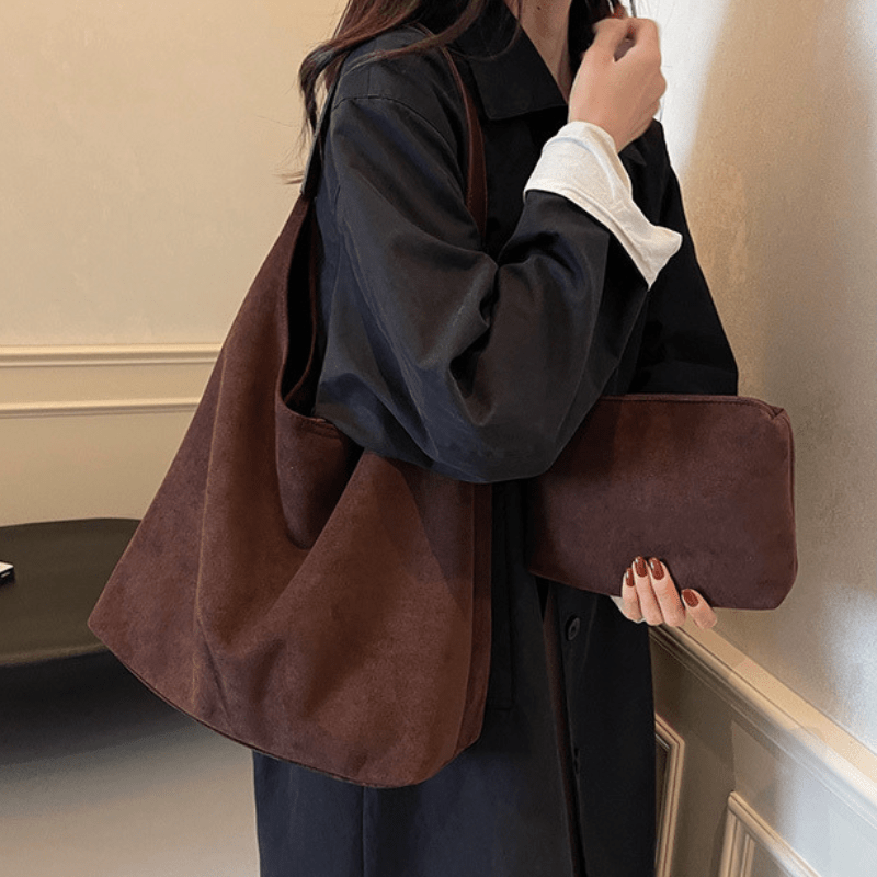 Sac de plage en cuir vegan – Grande sac d'été avec poignées en corde
