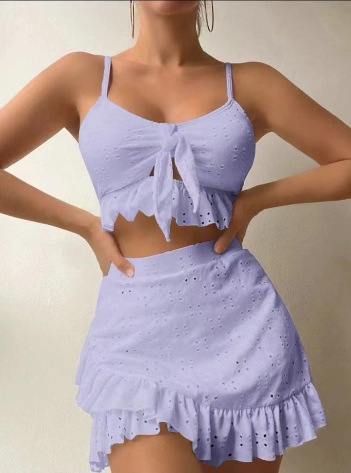 Women's Two-Piece – Cotton – Sleeveless Top & Wide Pants – Summer