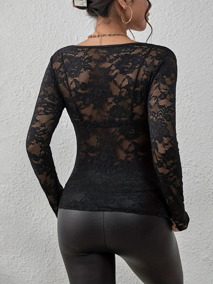 Elegant women's lace blouse | Luxurious lace top