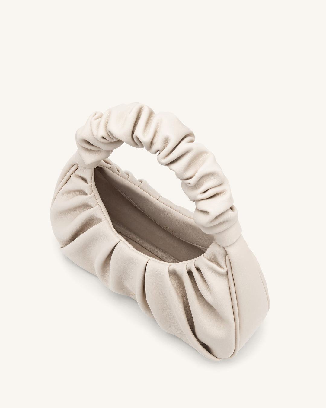 Sac à bandoulière en cuir vegan couleur ivoire
