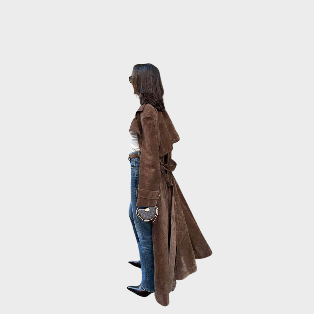 Mollene | Wildleder Trenchcoat