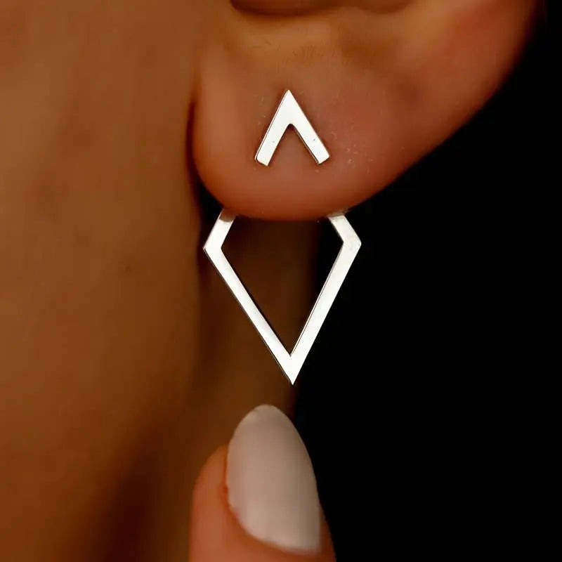 Women's Earrings – Geometric Design made of Alloy – Minimalist & Lightweight