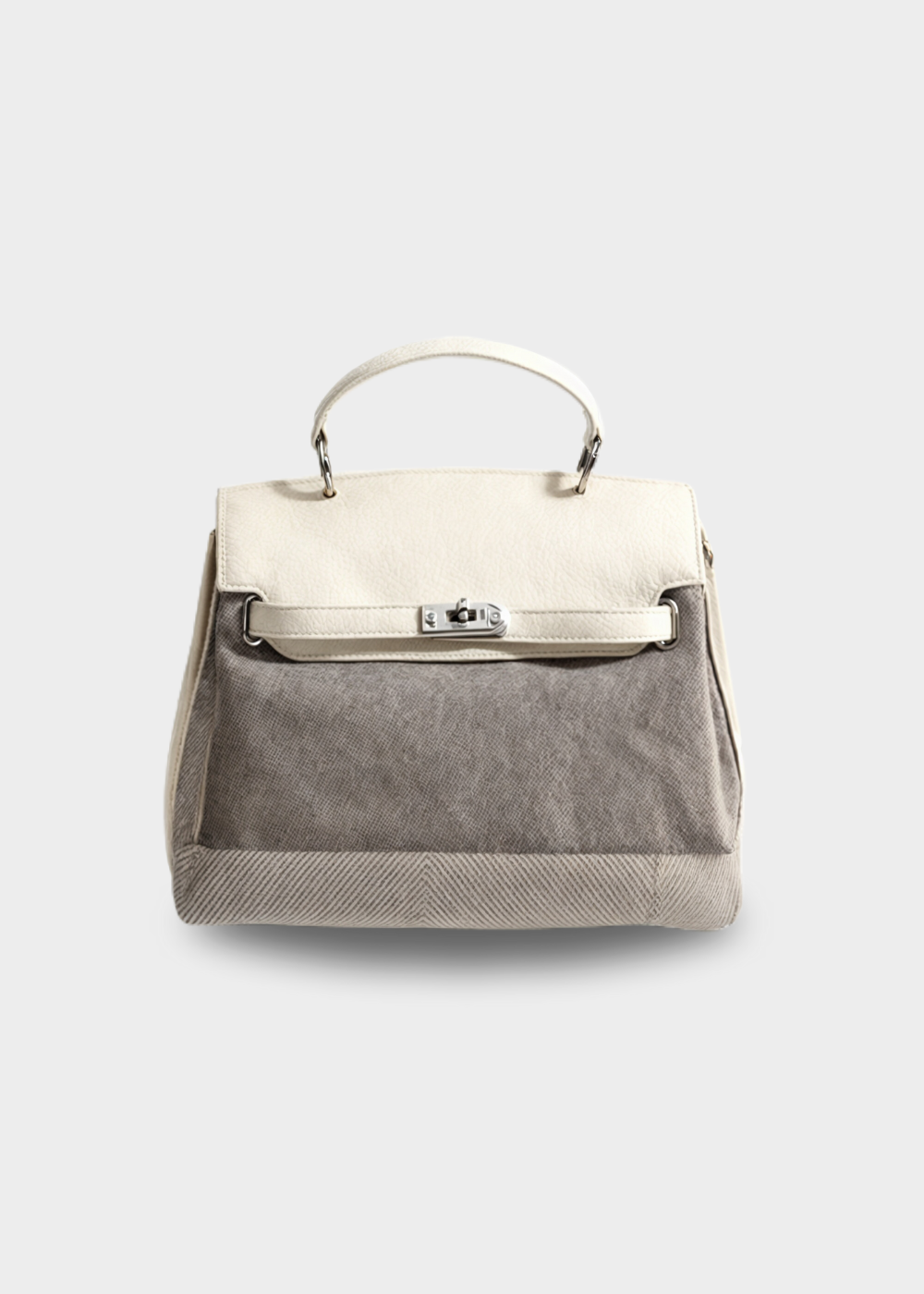 Große Canvas Tasche Damen – Vegane Leder Shopper mit Reißverschluss