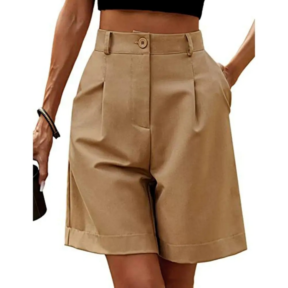 Shorts de détente de luxe – Taille haute en satin, respirant, végan