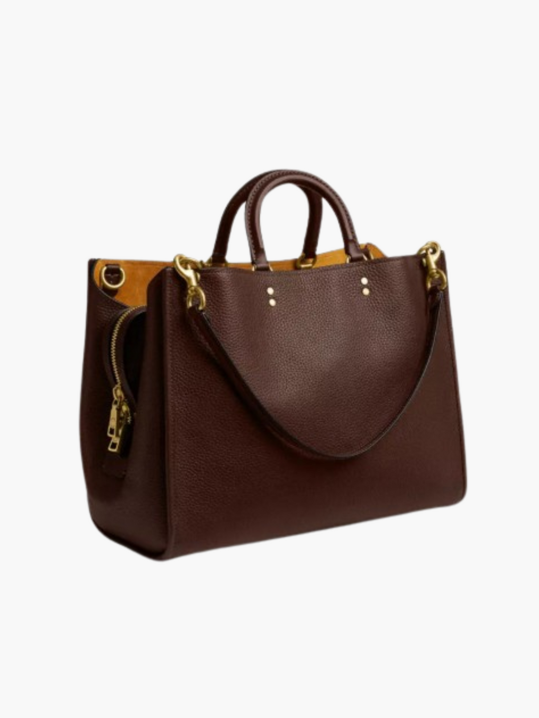 Sac en cuir classique avec des accents en daim – Sac multifonction pour femmes et hommes pour toutes les occasions