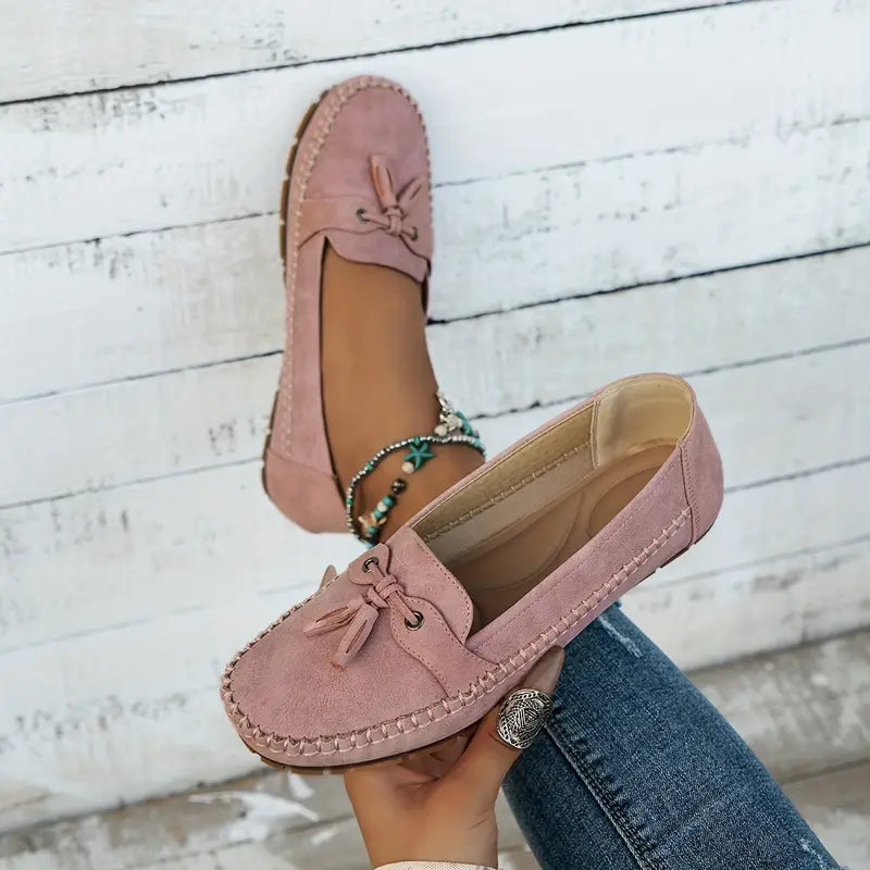 Chaussons pour femmes en cuir végan avec doublure douce – Mocassins élégants pour tous les jours