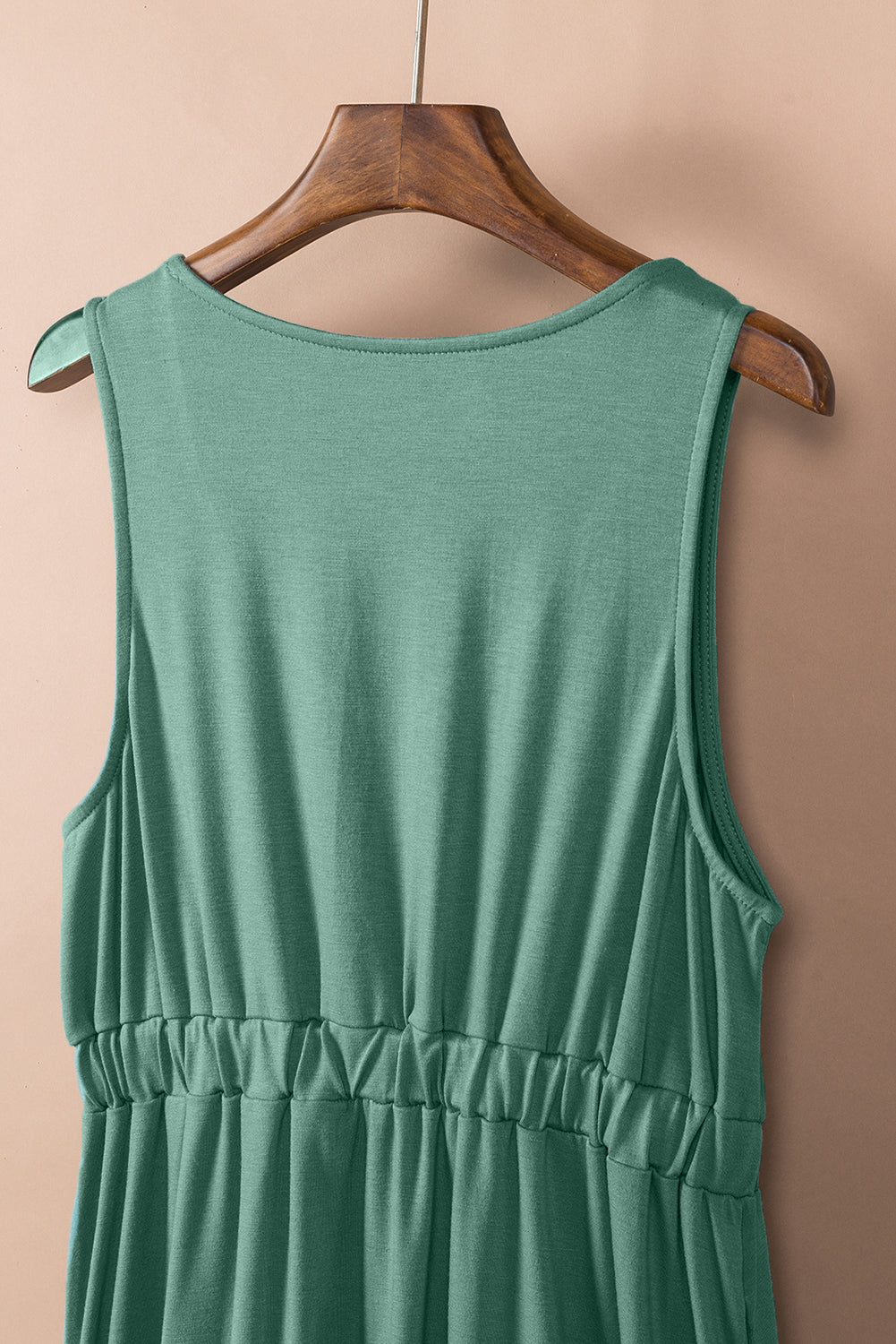 Sleeveless Mini Dress – Modal, High Waist & Draped Detail