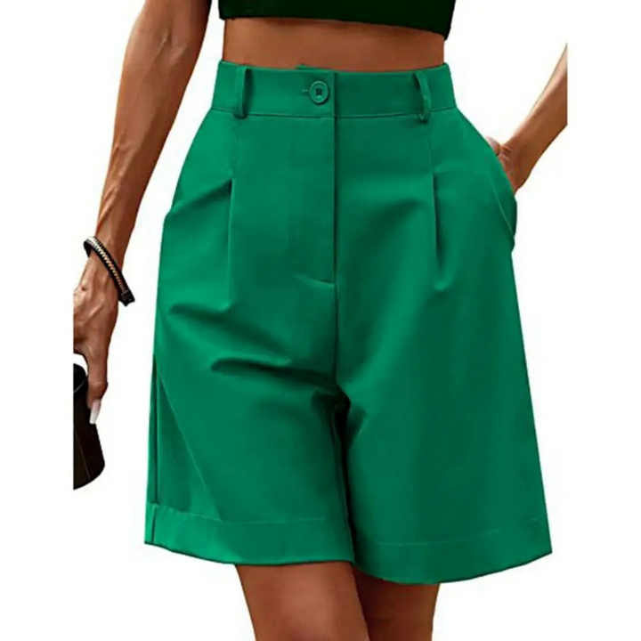 Shorts de détente de luxe – Taille haute en satin, respirant, végan