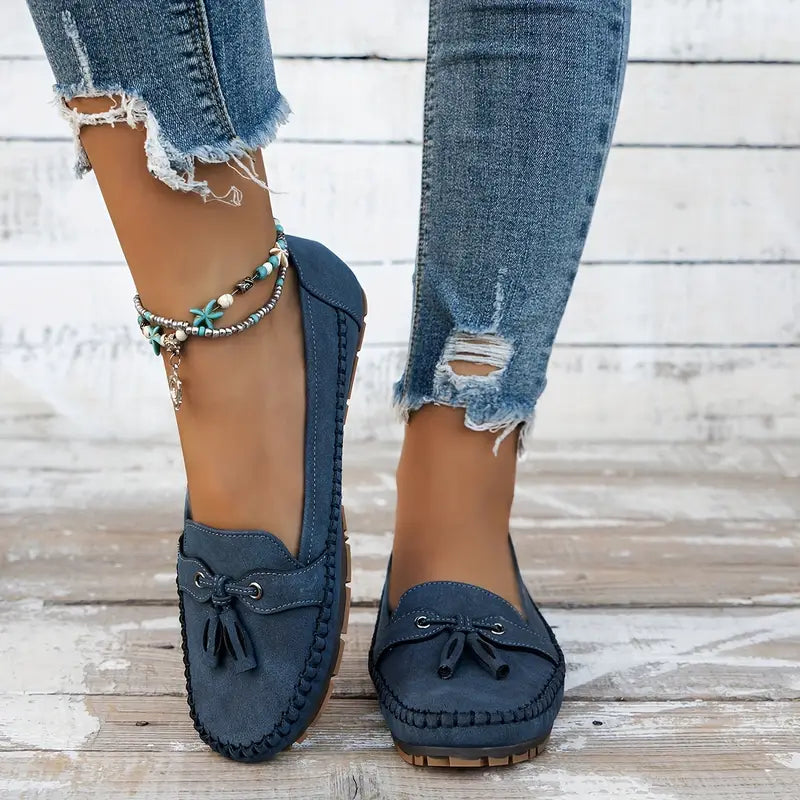 Chaussons pour femmes en cuir végan avec doublure douce – Mocassins élégants pour tous les jours