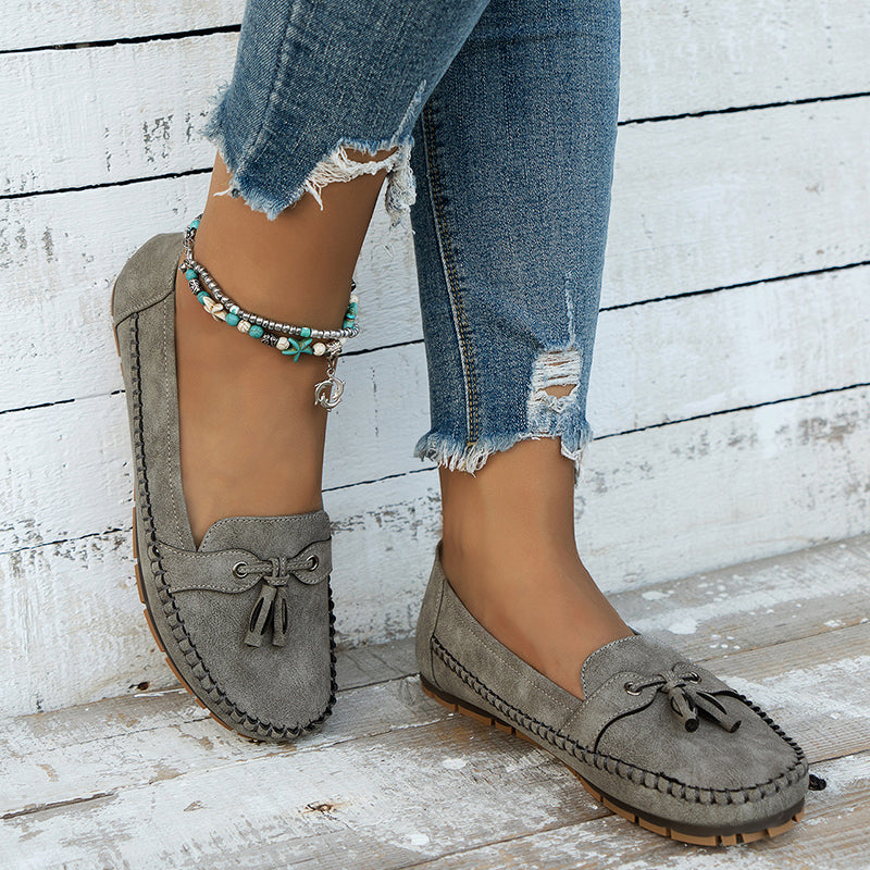 Chaussons pour femmes en cuir végan avec doublure douce – Mocassins élégants pour tous les jours