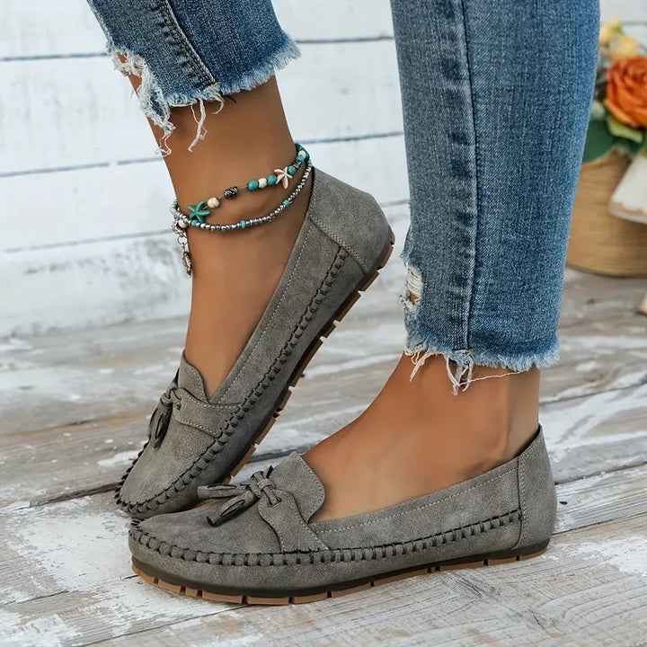 Chaussons pour femmes en cuir végan avec doublure douce – Mocassins élégants pour tous les jours