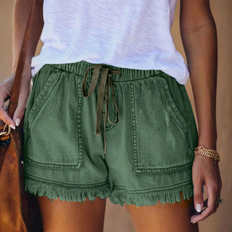 Shorts pour femmes élégantes – Pantalon d'été léger à taille haute pour femmes