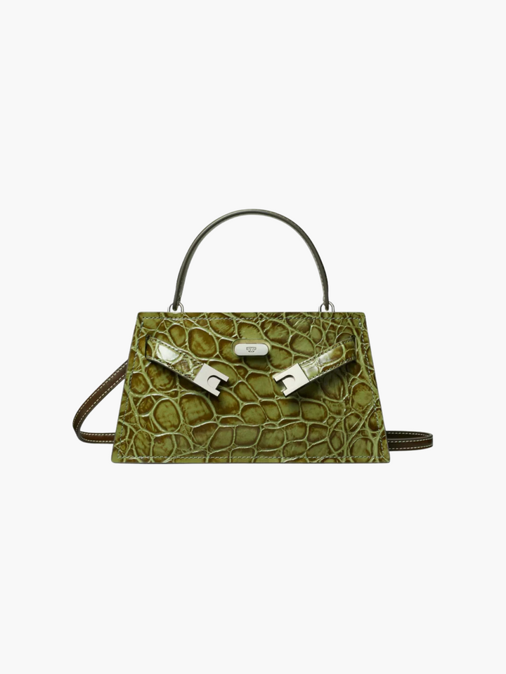 Sac en cuir vegan à embossage crocodile luxueux - Grand sac à bandoulière pour femmes