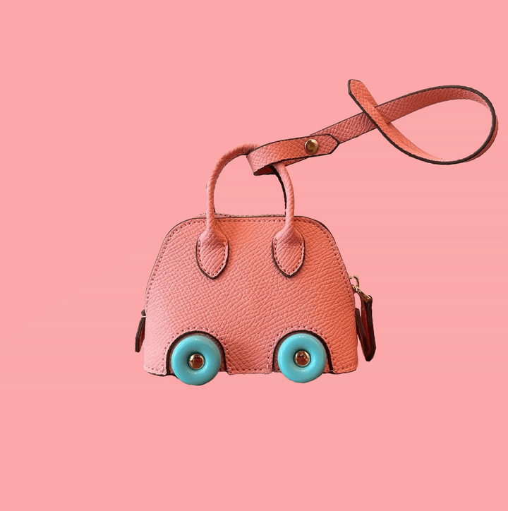 Mini porte-clés de luxe en cuir vegan – Accessoire à la mode