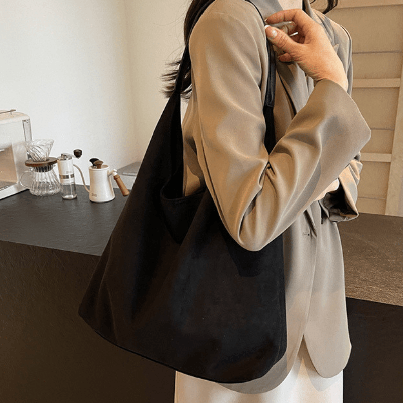 Sac de plage en cuir vegan – Grande sac d'été avec poignées en corde
