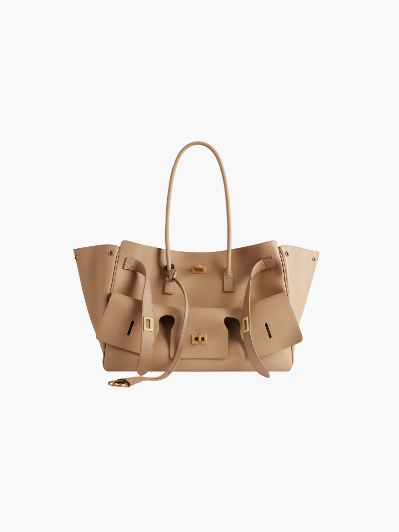 Sac de plage en cuir vegan luxueux – Tote tressé pour femmes