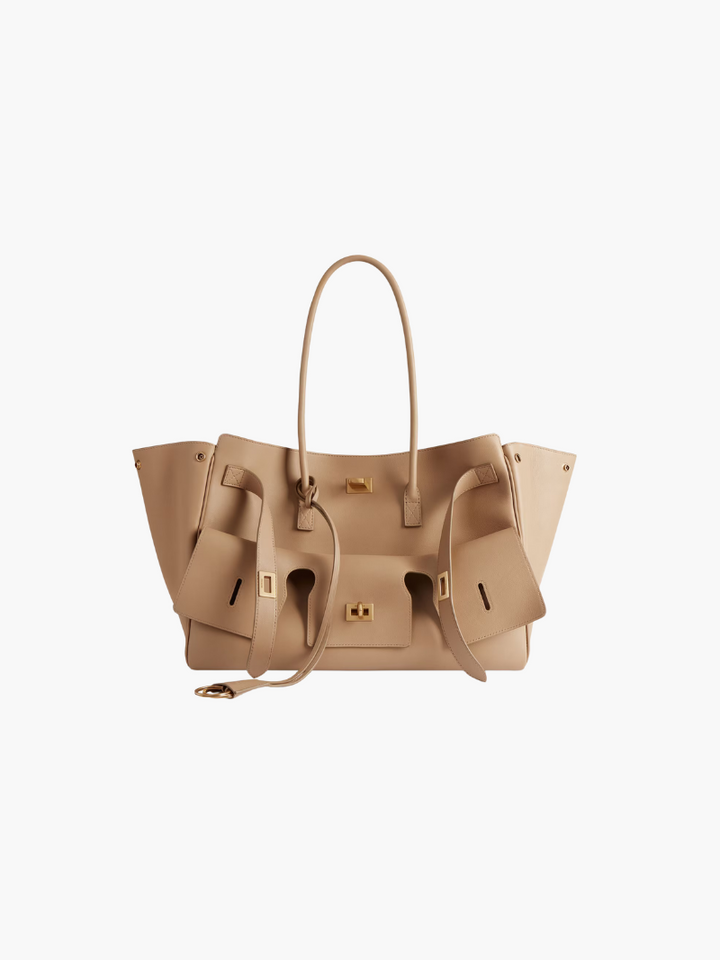 Sac de plage en cuir vegan luxueux – Tote tressé pour femmes