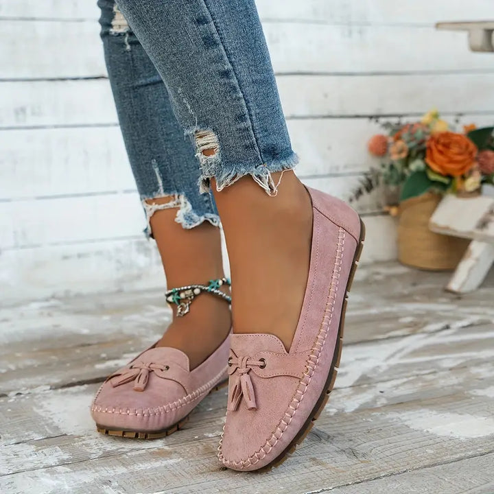 Chaussons pour femmes en cuir végan avec doublure douce – Mocassins élégants pour tous les jours