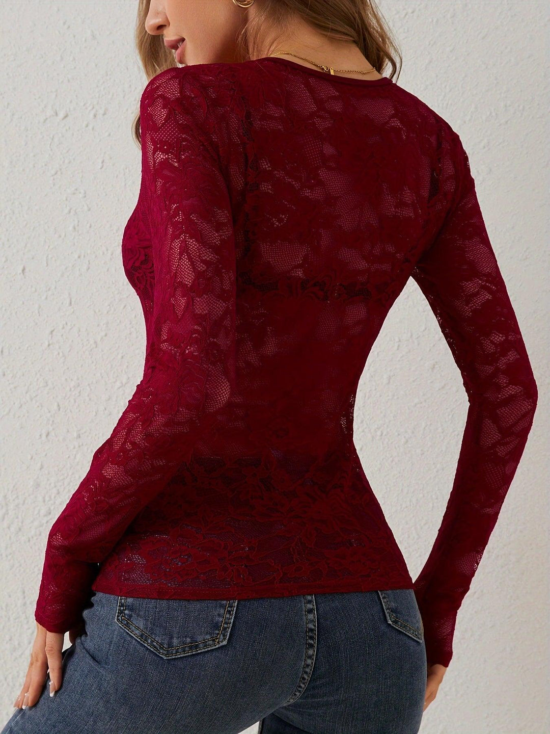 Elegant women's lace blouse | Luxurious lace top