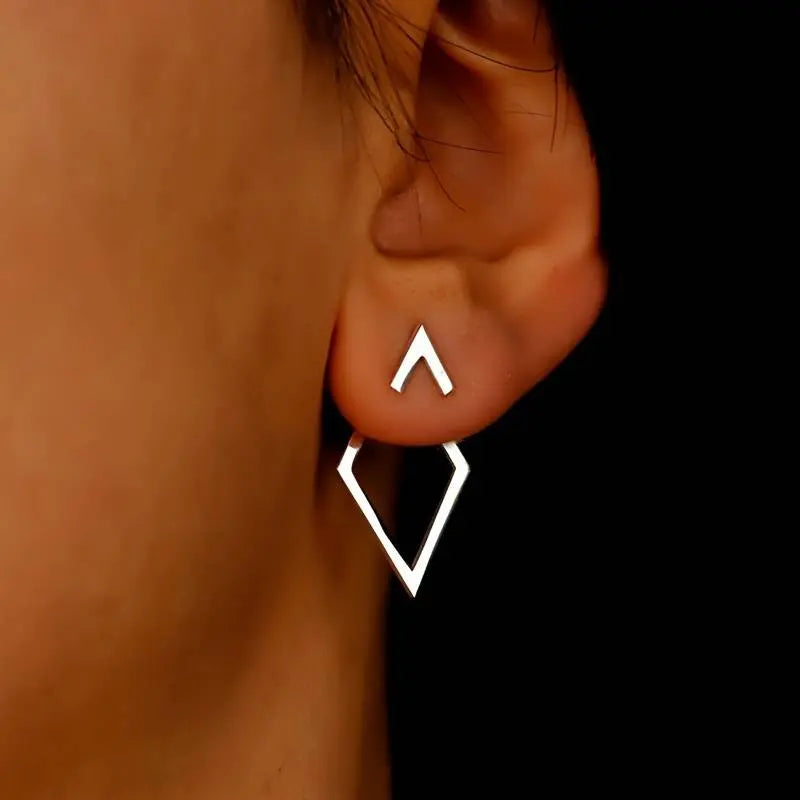 Women's Earrings – Geometric Design made of Alloy – Minimalist & Lightweight