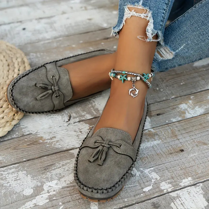 Chaussons pour femmes en cuir végan avec doublure douce – Mocassins élégants pour tous les jours