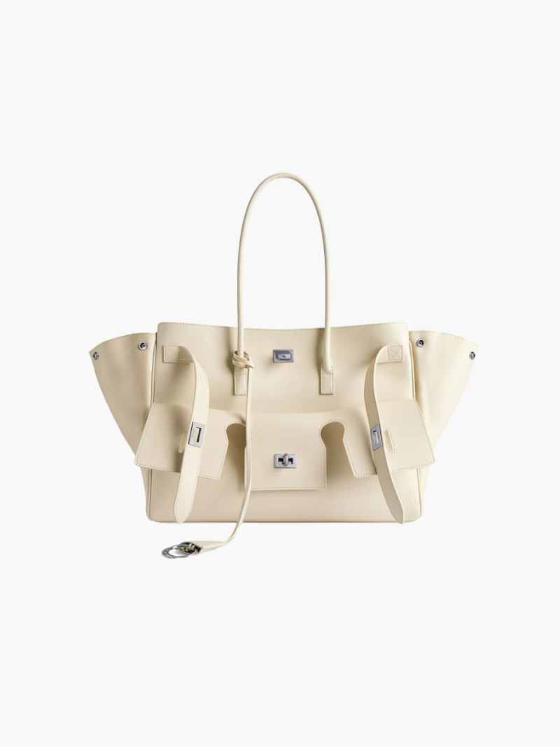 Sac de plage en cuir vegan luxueux – Tote tressé pour femmes