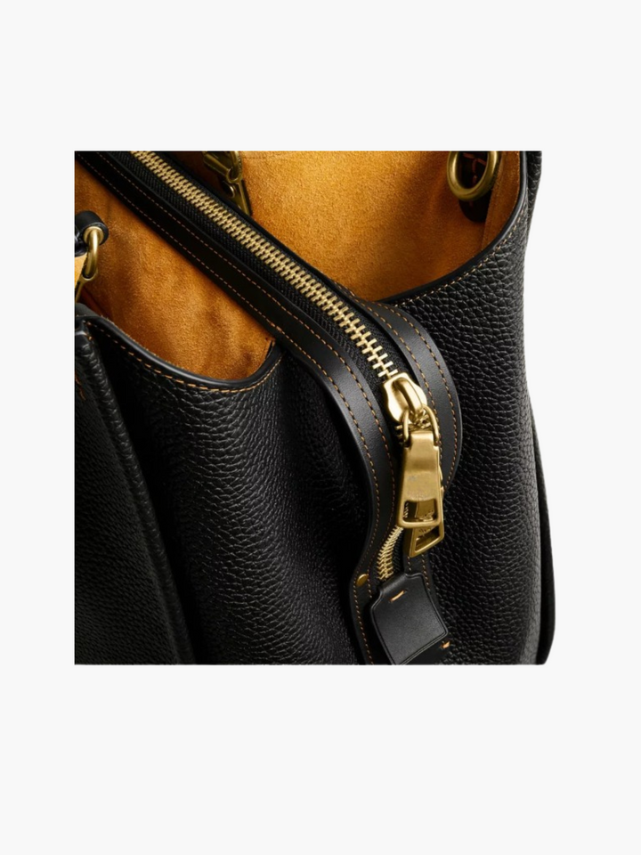 Sac en cuir classique avec des accents en daim – Sac multifonction pour femmes et hommes pour toutes les occasions