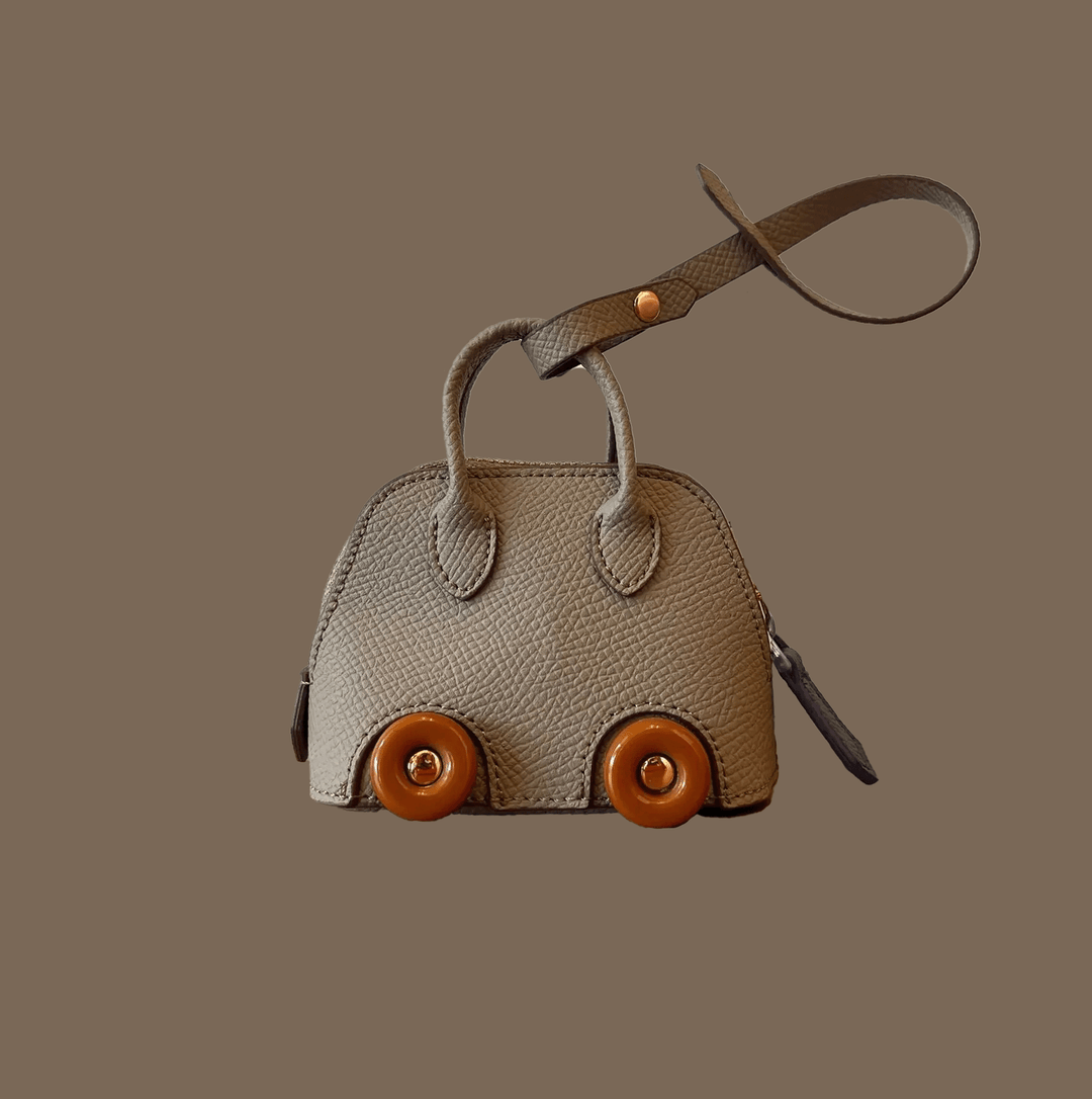 Mini porte-clés de luxe en cuir vegan – Accessoire à la mode