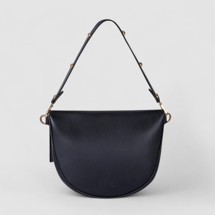 Vintage Damen Schultertasche – Vegan Leder mit Pouch & Canvas Gurt