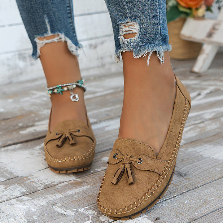 Chaussons pour femmes en cuir végan avec doublure douce – Mocassins élégants pour tous les jours
