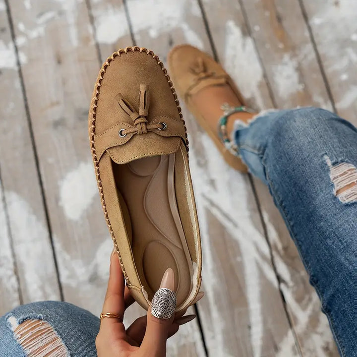 Chaussons pour femmes en cuir végan avec doublure douce – Mocassins élégants pour tous les jours