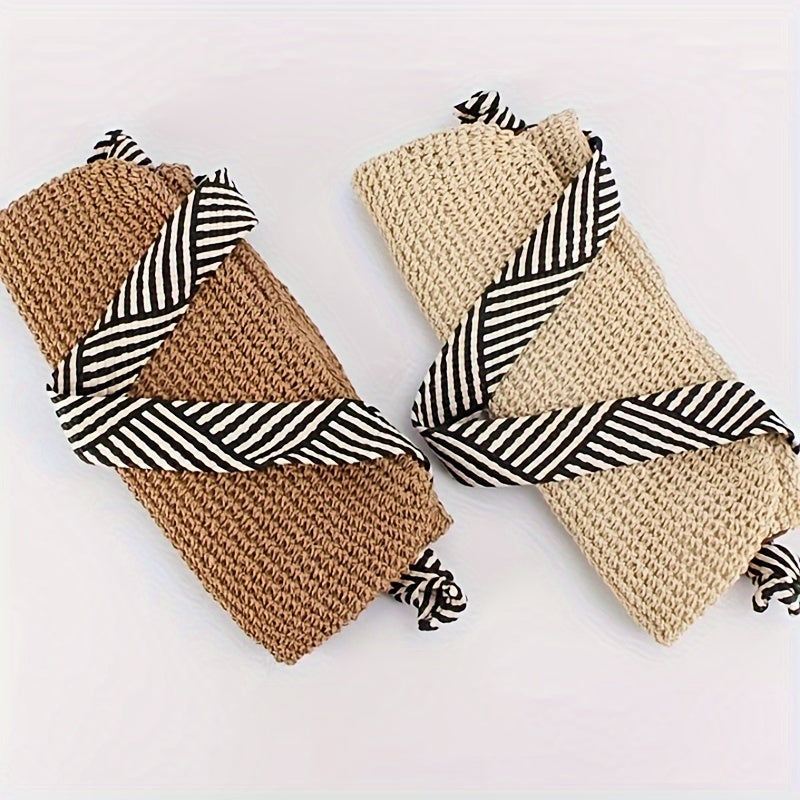 Sac de plage vegan tissé à la main – Sac d'été boho pour femmes