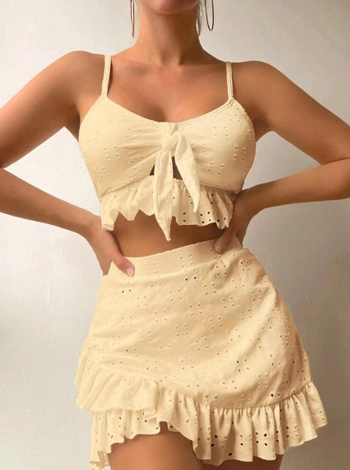 Women's Two-Piece – Cotton – Sleeveless Top & Wide Pants – Summer