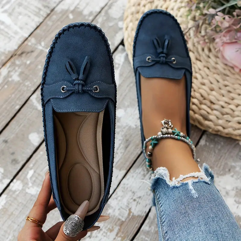 Chaussons pour femmes en cuir végan avec doublure douce – Mocassins élégants pour tous les jours