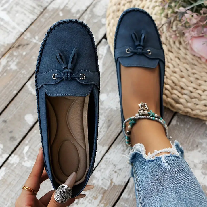Chaussons pour femmes en cuir végan avec doublure douce – Mocassins élégants pour tous les jours
