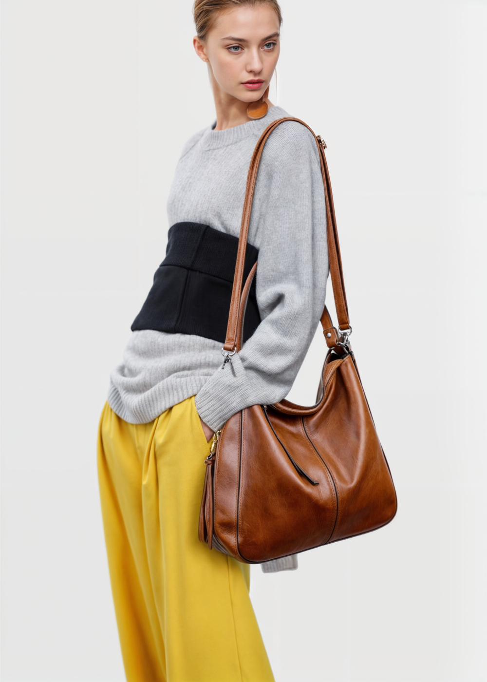 Vegane Handtasche Damen – Große Schultertasche Alltag & Büro