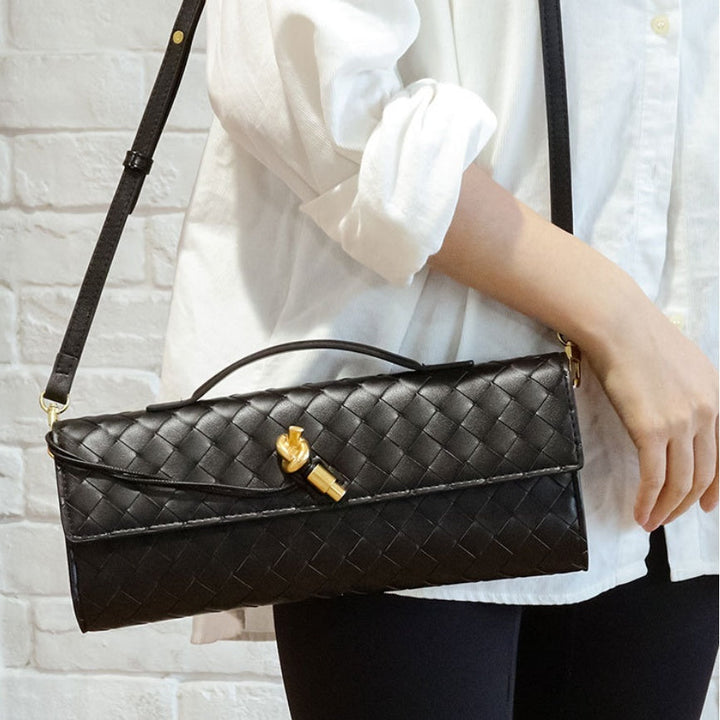 Geflochtene Damen Clutch aus Echtleder – Elegant & Vielseitig