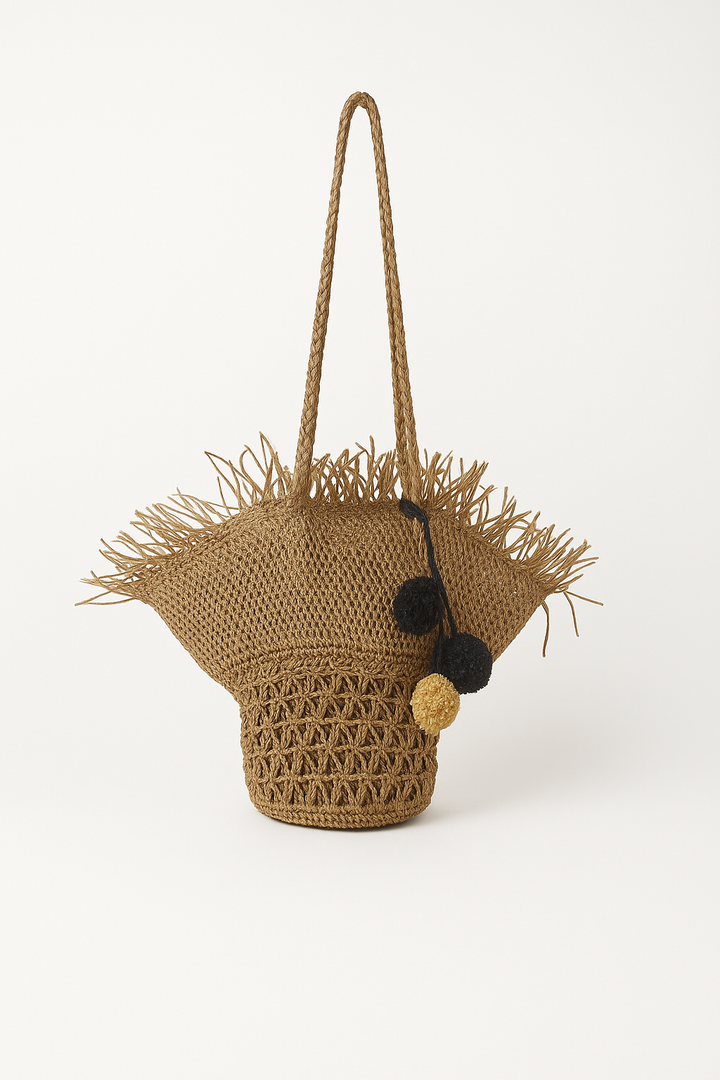Große Strohtasche Damen – Handgefertigte Strandtasche Sommer Shopper