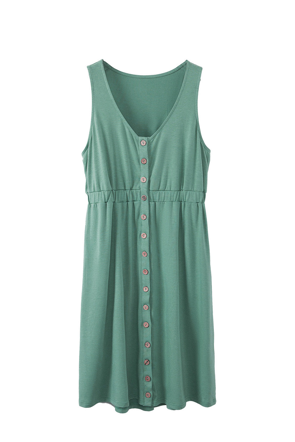 Sleeveless Mini Dress – Modal, High Waist & Draped Detail