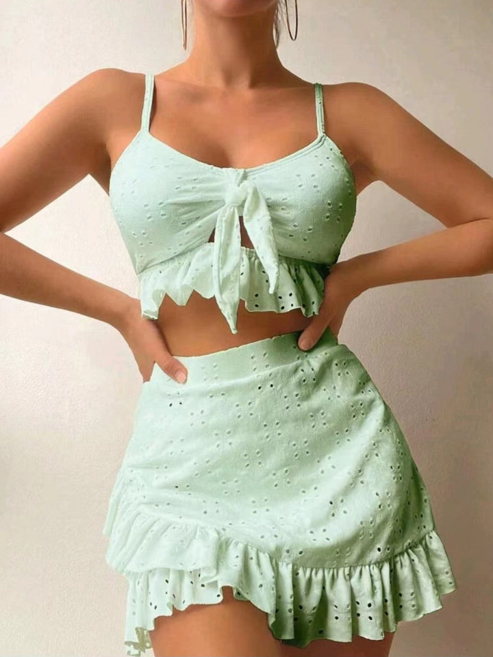 Women's Two-Piece – Cotton – Sleeveless Top & Wide Pants – Summer