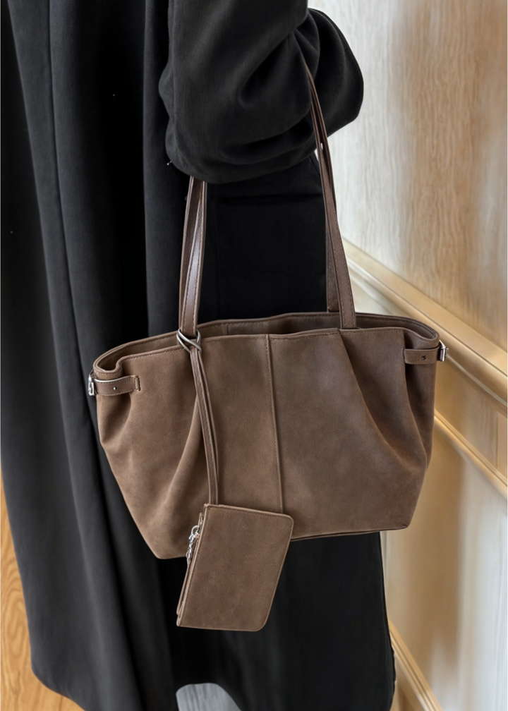Handtasche Damen – Große Schultertasche mit Reißverschluss