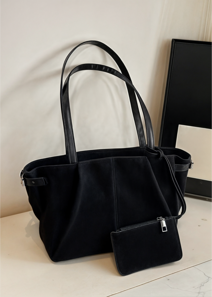 Handtasche Damen – Große Schultertasche mit Reißverschluss