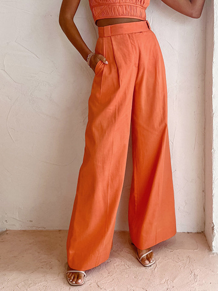 Women's Linen-Cotton Wide Pants – Airy Summer Pants