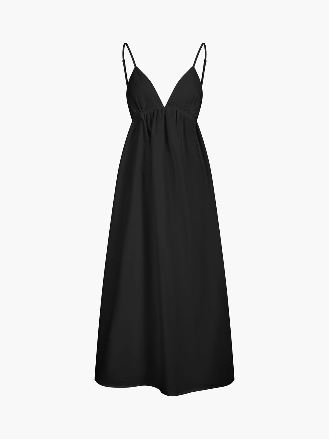 Maxi summer dress made of cotton with open back – Elegant & airy