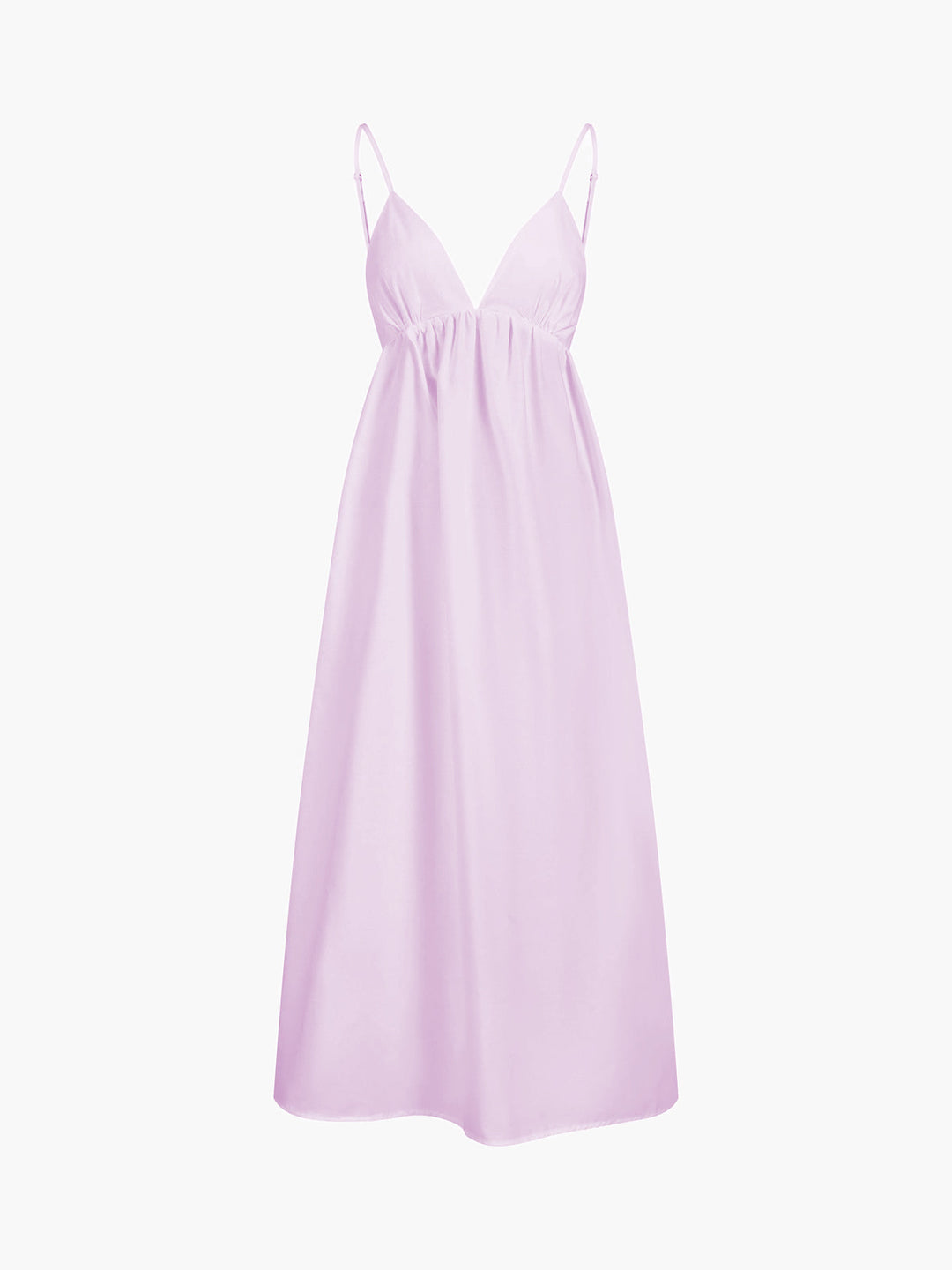Maxi summer dress made of cotton with open back – Elegant & airy