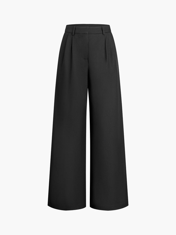 Women's High-Waist Wide Pants – Elegant & Comfortable, Without Belt