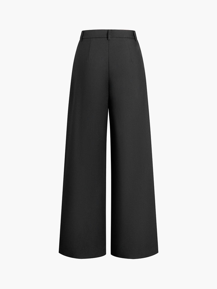 Women's High-Waist Wide Pants – Elegant & Comfortable, Without Belt