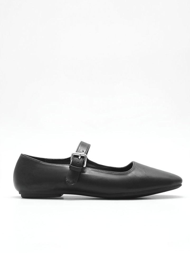 Damen Ballerinas aus veganem Leder mit Riemen