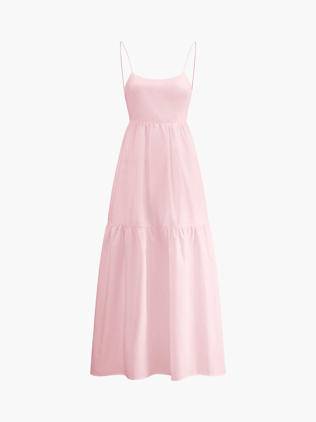 Elegant Backless Maxi Dress – Sleeveless, Deep Neckline